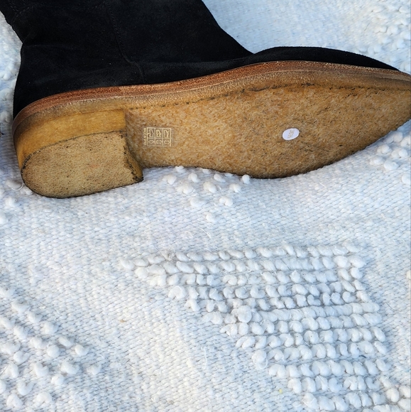 Free People banks-over-the-knee boots black suede size 6.5 - Picture 4 of 11